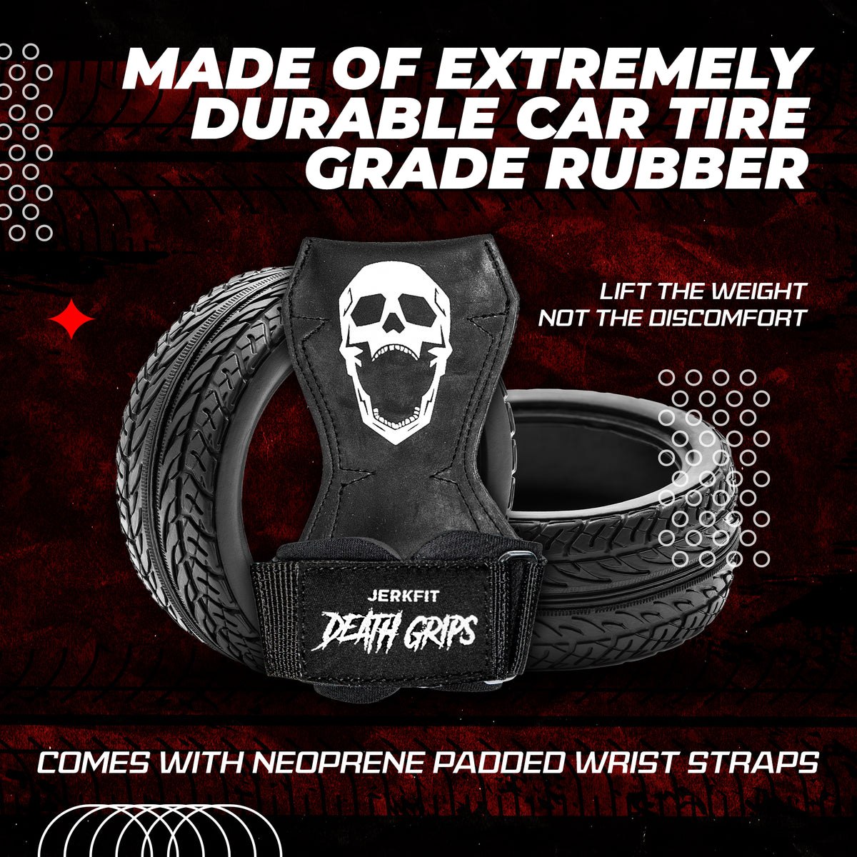 Death Grips Padded Lifting Straps JerkFit