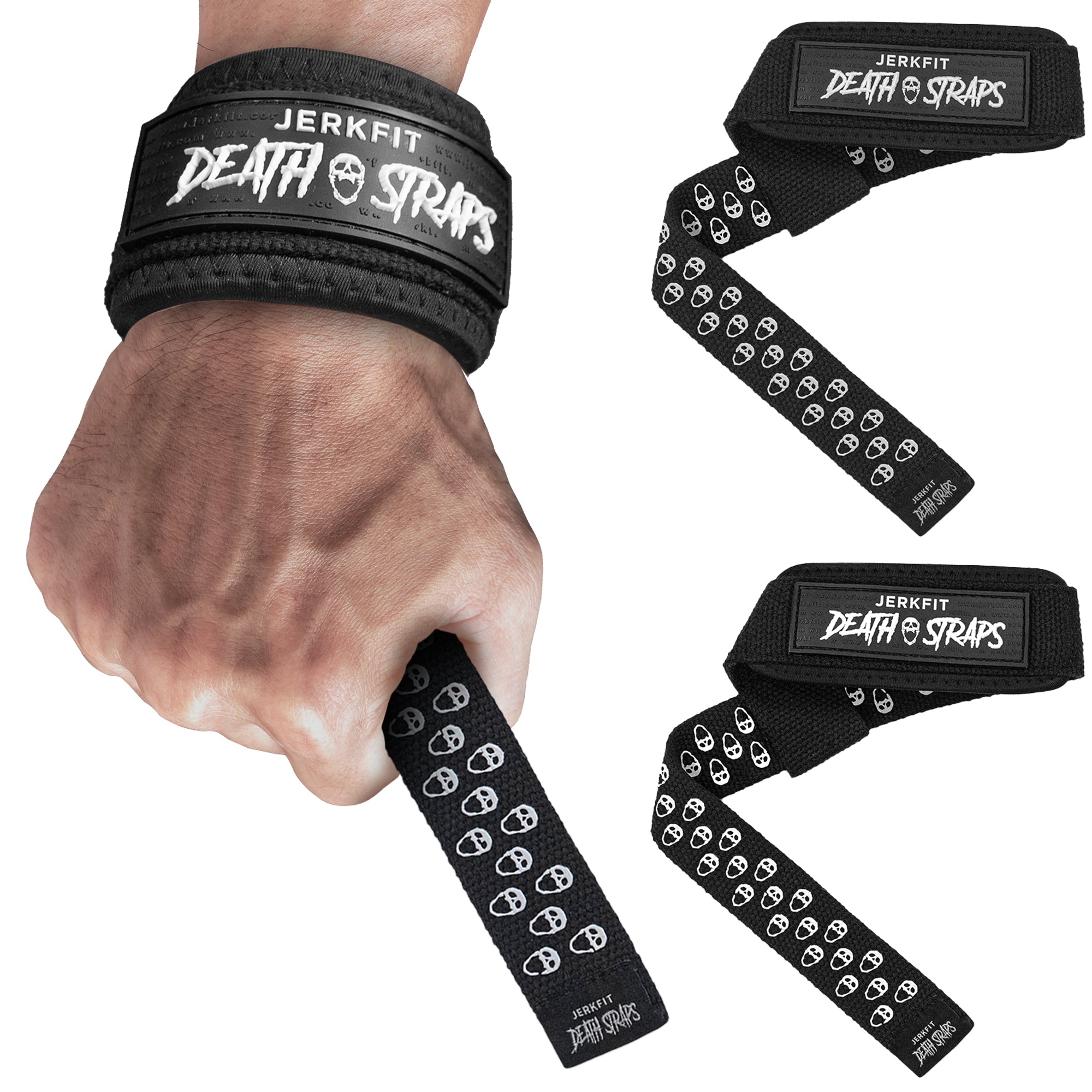 JerkFit Death Straps, Traditional Lifting Straps with Double Sided Sku