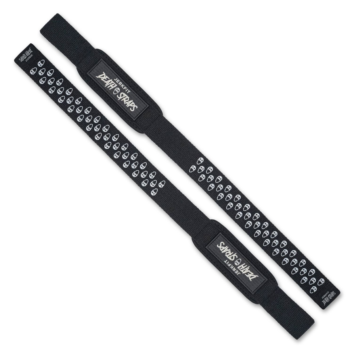 JerkFit Death Straps, Traditional Lifting Straps with Double Sided Skull-Grip